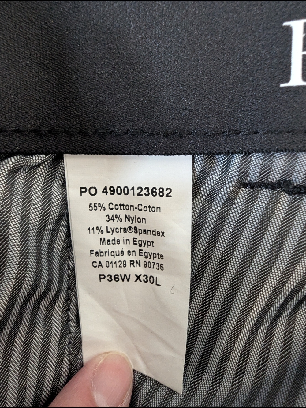 Lauren Ralph Lauren Black Dress Pants 36x27.5 Slim Stretch Classic Trousers - Picture 4 of 6